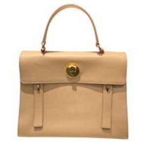 Saint Laurent Beige Two Leather Handbag Muse